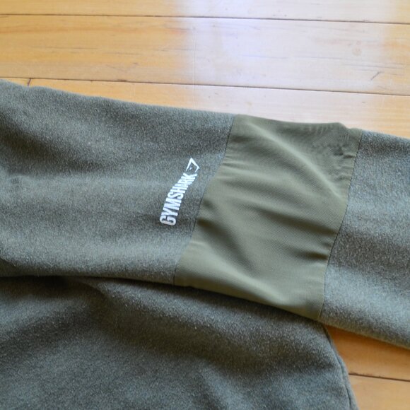 Gymshark Pullover Mesh Sleeve Dipped Hem Athleisure Loungewear Workout Size M - Picture 7 of 11